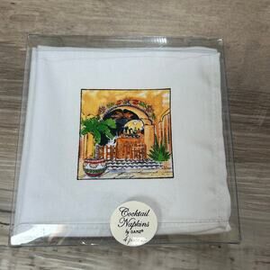 Bella Casa La Cocina Ganz Cocktail Napkins Set of 4 Cotton Bar Decor